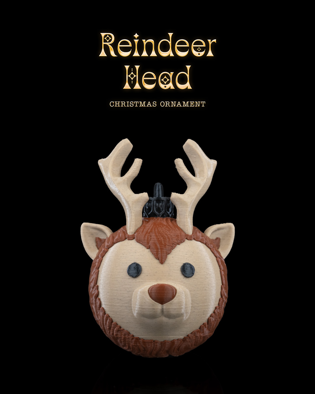 Reindeer Head Christmas Ornament